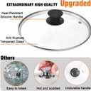 Tempered Glass Lid for Instant Pot 3 Quart - 7.6-Inch Pressure Cooker Accessories,Replacement Parts with Silicone Top Knob & Steam Vent - Heat-Resistant, Dishwasher Safe