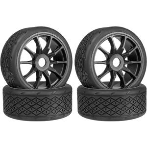 RC Highway Tires and Wheels Set,17mm Hex Plastic Wheels for 1/7 ARRMA Felony FSR 6S BLX RC Model Car (4 PCS 100mm)