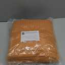 AmyHomie Cooling Waffle Blanket King Size, 100% Rayon Derived from Bamboo, Cool Summer Blanket for Hot Sleepers Soft Comfy Lightweight Blankets for All Seasons (Orange Yellow, 108×90in)