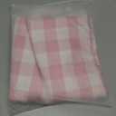 JIALE Valentines Gingham Tablecloth Rectangle Cotton Linen Fabric Checkered Table Cloth with Tassel Washable Wrinkle Free Buffalo Plaid Table Cover for Birthday Party Picnic Outdoor, Pink, 55x75