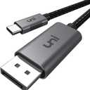 uni USB C to DisplayPort Cable for Home Office (4K@60Hz, 2K@165Hz), Sturdy Aluminum USB Type-C to DisplayPort Cable [Thunderbolt 3/4 Compatible] for MacBook Pro/Air, iPhone 15 Pro/Max, XPS, Surface (6FT)