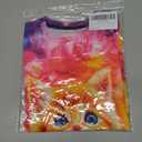 SunFoucs Girls Kids Shirts Size 5-12 Tie Dye Casual Tshirt Short Sleeve Crewneck Tee Top (9-10 Years, Cat 02)