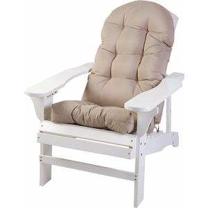 Enipate Weather Resistant Adirondack Chair Cushions High Back Indoor Outdoor Patio Tufted Lounge Cushion Seat Pads, Beige