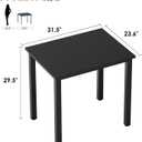 Need Dining Table Small Computer Desk for Home&Office- 31.5" Length Small Writing Desk Gaming Desk Students Laptop Use, Black Desktop & Black Frame AC3CB(80 * 60), 31.5x23.6 Inch