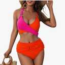 Womens One Piece Swimsuits-Sexy Deep V Neckline Tummy Control Bathing Suit Slimming Mesh Swimwear ﻿, M