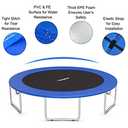Giantex Trampoline Pad, 8ft 10ft 12ft 14ft 15ft 16ft Trampoline Replacement Safety Pad, No Holes for Pole, Waterproof Trampoline Accessories Spring Cover (Blue)