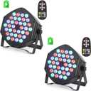 Wireless Rechargeable Par Can Lights 2 Pack Wireless Led Uplights Battery Powered Uplighting RGB 36W Stage Lighting for Events Dj Wedding Party Litake