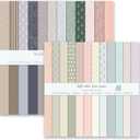 Scrapbook Paper 12x12 Inch, 48 Sheets Pastel Decorative Craft Papers, Double Sided Patterned Background Paper for Scrapbooking Card Making Journaling Decor
