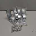 Xadnitu 4 Pieces Chain Link Fence Wood to Metal Posts Corner Adapter, Galvanized Steel Bracket for 2-1/2" (2-3/8" OD) Fences Rods Tubes