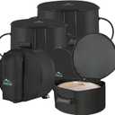 EASTROCK 5-Piece Drum Bag Set for 14" Snare, 12" Tom, 13" Tom, 16" Floor Tom, 22" Bass Drum, Drum Cases with Carry Handles, Lightweight Drum Set Bags for Travel & Storage(5 Pieces)