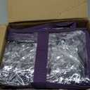 Clear Vinyl Zippered Storage Bags (3-Pack) 40L Sturdy Storage Bags for Sweaters, Blankets, Comforters, Bedding Sets and Much More! (Purple, 18x15x9)