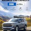 Wonderdriver Lockable Roof Rack Cross Bars 330lbs Compatible with Chevy Suburban & Tahoe 2021 2022 2023 2024 2025 2026 GMC Yukon XL, Cadillac Escalade ESV, Heavy Duty Aluminum Crossbars Black Luggage