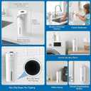 Automatic Foaming Soap Dispenser Touchless Upgrade Pump Uneasy Plugging Wall Mounted USB Rechargeable, 4-Level Adjustable 13.52oz Modern Electric Hand Soap Dispenser Kitchen Bathroom Kids Family White
