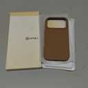 GONEZ Magnetic for iPhone 17 Pro Case, Compatible with MagSafe, [Screen Protector + Camera Lens Protector], Liquid Silicone Anti-Scratch Shockproof Protective Phone Case 6.3 inch, Brown