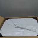 C Shaped End Table Set of 2, Small Side Table for Sofa and Bed, Couch Tables That Slide Under, Snack Side Table for Living Room, Bedroom, White Faux Marble and Gold