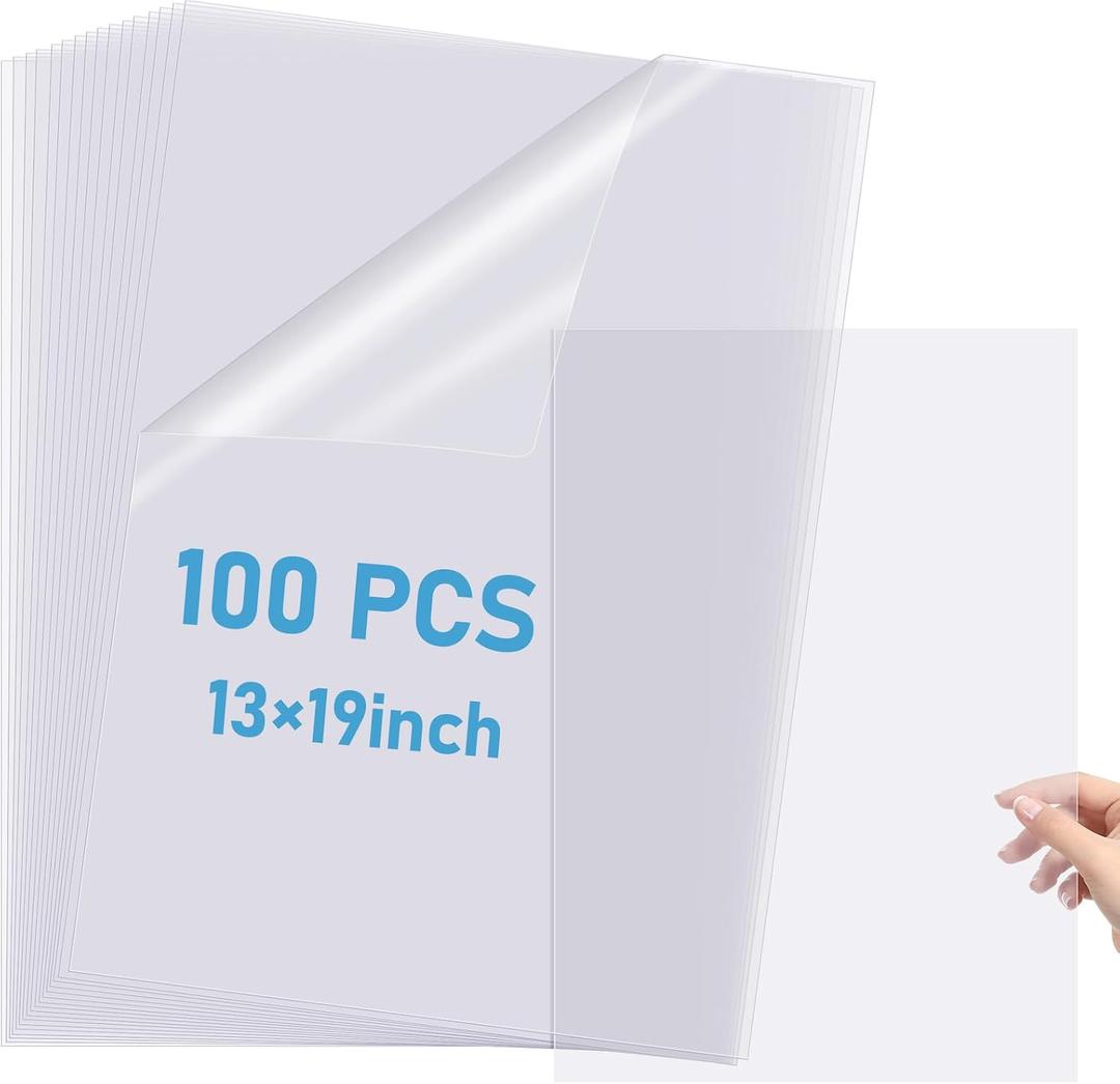 Timgle 13 x 19 Inch Waterproof Inkjet Transparency Film, 100 Sheets, 5 Mil