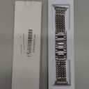 Metal Band Compatible with Apple Watch Bands for Women 40mm 41mm 42mm 38mm 44mm 45mm 46mm 49mm, Dressy Stainless Steel Link Bracelet, Designer Strap for iWatch Series 11/SE/10/9/8/7/6/5/4/3/2/1/Ultra (Silver)