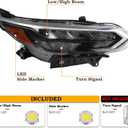 RH LED Headlight Fit for 2024 2025 Nissan Sentra SR/SR Premium Headlamp Assembly Right Passenger Side W/Bulbs But W/o Turn Signal Bulb NI2503303 26010-6LY5A 260106LY5A