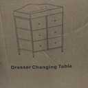 BOLUO White Changing Table Dresser with 6 Drawers Baby Dresser with Changing Table Top Diaper Changing Station with Storage for Nursery Modern