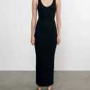 Women's Maxi Dress Ronny Kobo Sexy Sleeveless Contour Black S