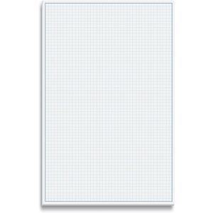 Better Office Products Graph Paper Pad, 17" x 11", 25 Sheets, Blue Line Border, Blueprint Paper, Double Sided, White, 4x4 Blue Quad Rule, Easy Tear Sheets, Grid Paper, Graph Paper, two count