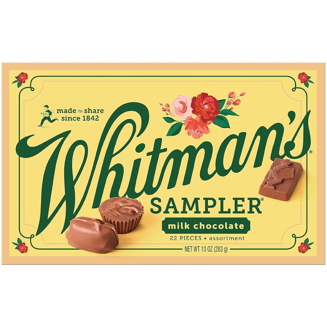 Whitman's Sampler Mother's Day Milk Chocolates Gift Box, 10 Ounce (22 Pieces) (EXP 02/01/27)