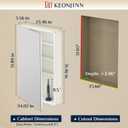 Keonjinn 24 x 32 Inch Medicine Cabinet Mirror, Assembly Required, Large White Medicine Cabinets for Bathroom, Stepless Adjustable Shelves, Tempered Glass, Soft Closing, Recessed or Wall Mount