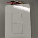 Smart Light Switch, WiFi Smart Double Switch Button, Compatible with Alexa and Google Home, Remote Control with Timing Funtion, No Hub Required,Smart Life APP Provides Control from Anywhere (2 Ways in 1 Gang)