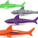 ZHFUYS Diving Pool Toy Underwater Swimming Throwing Diving Torpedo Shark,4 Pack