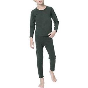 Thermal Underwear for Kids Toddler Winter Base Layer Long Johns Sets for Girls Boys, Green, 90 Size