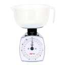 Tada 11lb Analog Food Scale Mechanical Dial Kitchen Scale, Removable Measuring Cup, Tare Function, Kitchen Friendly