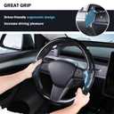 Steering Wheel Cover for Tesla Model 3 Highland(2024-Present)/ Model Y Juniper(2025-Present),Anti-Slip,Comfortable Grip,Breathable,Customized for Tesla Model 3/Y Accessories,Bright White