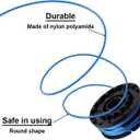 THTEN 2900719 Trimmer Spool Line Replacement for Greenworks 20ft 0.065 inch 2101602 2101602A STBA40B210, 2101602, ST40B410, BST4000 Dual line String Trimmers+3410468 Cap Covers Parts