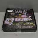 5 in 1 Professional Roulette Wheel Set, 10-inch Gambling Wheel, with 100 Chips, 3 Different Game Table Mats, Rake and Ball, Casino Games Suitable for Roulette and Texas Hold'em