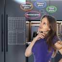 Magnetic Acrylic Calendar for Fridge,2 Pack 11"x15" Clear Fridge Calendar Dry Erase Magnetic Planning Boards Set for Refrigerator with 8 Colorful Highlight Markers