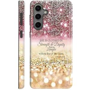 Compatible with Samsung Galaxy S25 5G Case,Case for Samsung Galaxy S25 Double-Layer Full Body Drop Protection,Christian Quotes Bible Verse Proverbs 31:25