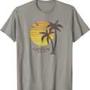 Cancun Mexico Souvenir Beach Sunset Vintage Womens Mens T-Shirt (L, Slate Grey)