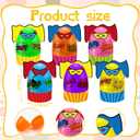 Soulchen 36 Sets Easter Egg Decorating DIY Kit Hero-Themed Egg Crafts with Hero Stickers and Cardstock Eggs Tray for Easter Party Favors, Eggs Hunt Games & DIY Arts Crafts