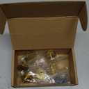 Home Expert Gold Cabinet Knobs 10 Pack Solid Kitchen Cabinet Knobs Hexagon 1.1'' Brushed Gold Knobs for Kitchen Cabinets and Drawers Dresser Knobs