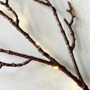 Hairui Lighted Brown Garland 6FT 120 LED Fairy Lights Plug in, Twig Vine with Lights for Christmas Fireplace Mantle Table Decoration Indoor Outdoor