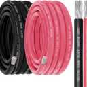 6 Gauge Marine Wire 6 AWG Marine Grade Wire Include 6 Gauge 20FT Red & 20FT Black,6 AWG Tinned Copper Electrical Cable for Boat Speaker Battery Lighting Solar Panel Automotive Camper Trailer