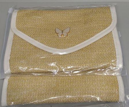 Women's Vintage Woven Straw Handbag Bohemian Style Elegant Handbag for Party, Holidays and Daily Use, Pack of 2