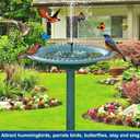 Bird Bath for Outside, Large 28 inch Tall Birdbaths for Outdoors with Solar Water Fountain, Plastic Retro Green Bird Baths Bowl for Outdoor Garden Lawn Yard Patio Hotel Landscape Decor - Wide 20"
