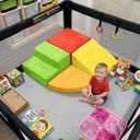 YENING Foam Climbing Blocks for Toddlers 1-3 Baby Climbing Toys for 1 Year Old Soft Play Set for Babies Indoor 4 Piece, 35.4" x 35.4" x 8"