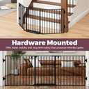 29.4-78" Extra Wide Baby Gate, Long Dog Gates Indoor for Doorways Stairs, Essential Large Safety Gate for Child Toddler with Anti-Trip Pedal, Adjustable Pet Gate, 28" Tall 3 Metal Panels Black