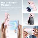Oakxco for iPhone 17 Pro Max Case Clear Magnetic Compatible with Magsafe, Cute Thin Slim Transparent Anti-Yellow Acrylic, Hybird Hard Plastic & Silicone Girly Mag Safe Case for Women Men, Light Pink