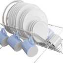 Simple Houseware Collapsible Dish Drying Rack, Chrome