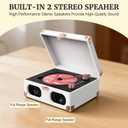 RetroAudio CD Player with Speakers Retro Portable CD Players for Home Music Player with Remote Control,V5.4 Bluetooth in&Out Desktop Suitcase CD Player with AUX in, Headphone Jack,USB PlaybackWhite