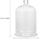 Cabilock Glass Candle Holder Set, Small Clear Wedding Wax Cup with Cloche Dome Cover, Household Tealight Candle Cup for Banquet Home Decoration, 6.69X3.93X3.93 Inch