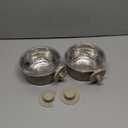 2Pcs Pets Lightweight Stainless Steel Bowl,Removable Stainless Steel Pet Hanging Food Water Feeder Bowl for Puppy Dog Cat Rabbit Ferret Bird Gunea Pigs (Large)